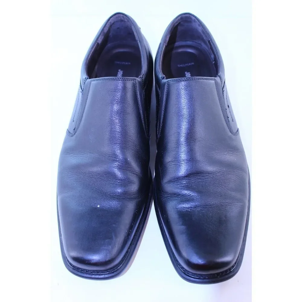 Johnston & Murphy Cullis Black Leather Loafers 12M